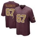 Johmsee W.Commanders #67 Nick Allegretti Player Burgundy Alternate Home Game Stitched Jerseys