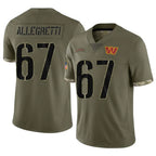 Johmsee W.Commanders #67 Nick Allegretti Player Olive Salute To Service Limited Home Game Stitched Jerseys