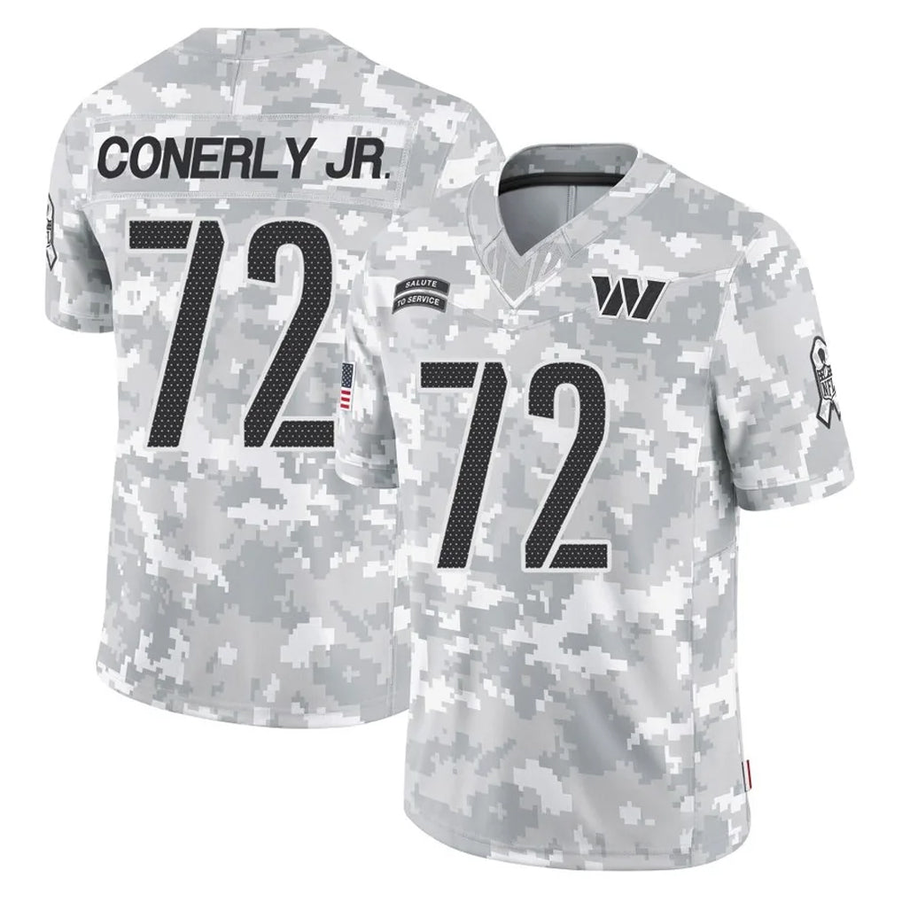 Johmsee W.Commanders #72 Josh Conerly Jr. Player Arctic Camo Limited Salute To Service Home Game Stitched Jerseys