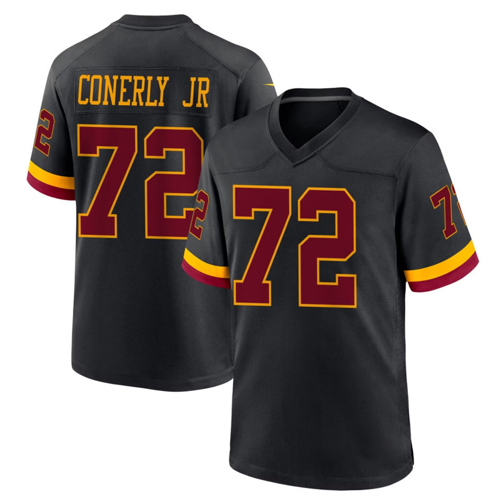 Johmsee W.Commanders #72 Josh Conerly Jr. Player Black Limited Home Game Stitched Jerseys
