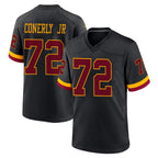 Johmsee W.Commanders #72 Josh Conerly Jr. Player Black Limited Home Game Stitched Jerseys