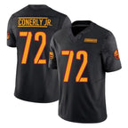Johmsee W.Commanders #72 Josh Conerly Jr. Player Black Limited Vapor F.U.S.E. Home Game Stitched Jerseys