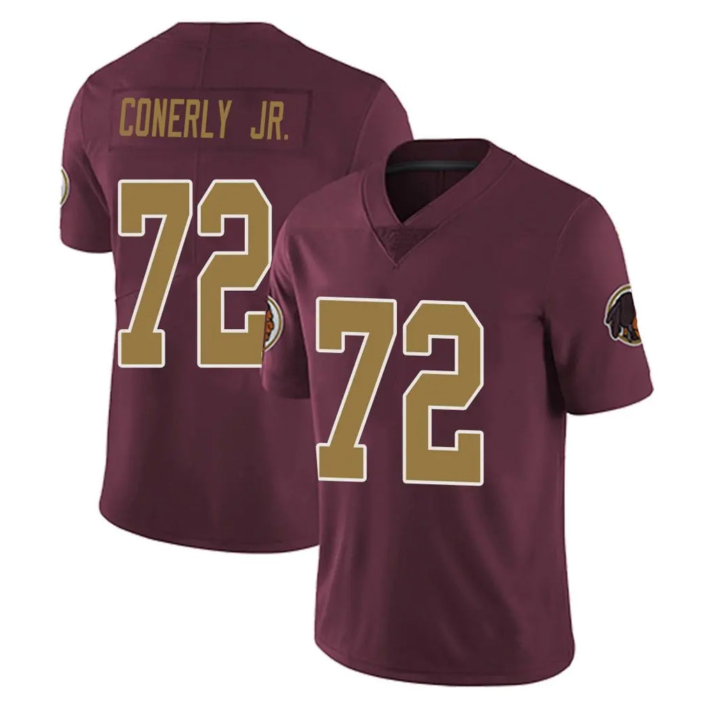 Johmsee W.Commanders #72 Josh Conerly Jr. Player Burgundy Alternate Vapor Untouchable Home Game Stitched Jerseys