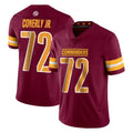 Johmsee W.Commanders #72 Josh Conerly Jr. Player Burgundy Limited Vapor Home Game Stitched Jerseys
