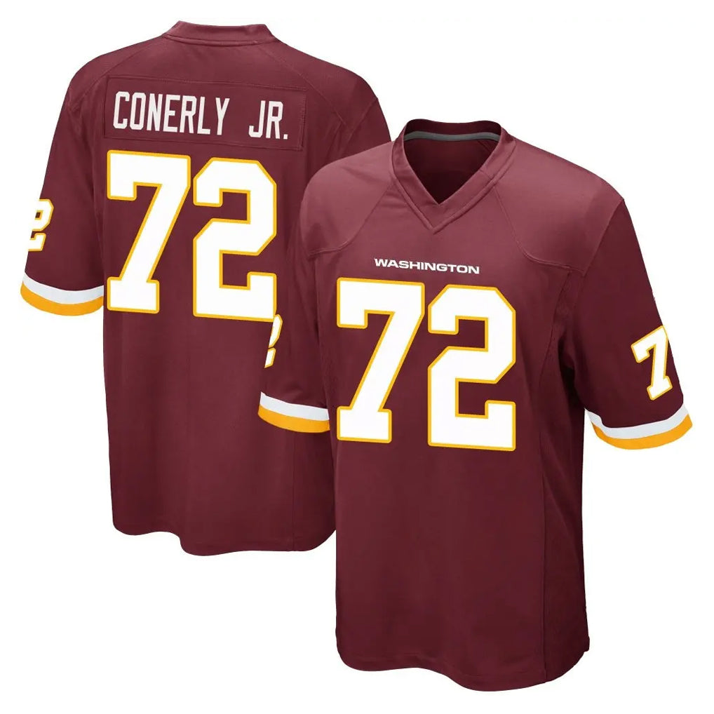 Johmsee W.Commanders #72 Josh Conerly Jr. Player Burgundy Team Color Home Game Stitched Jerseys