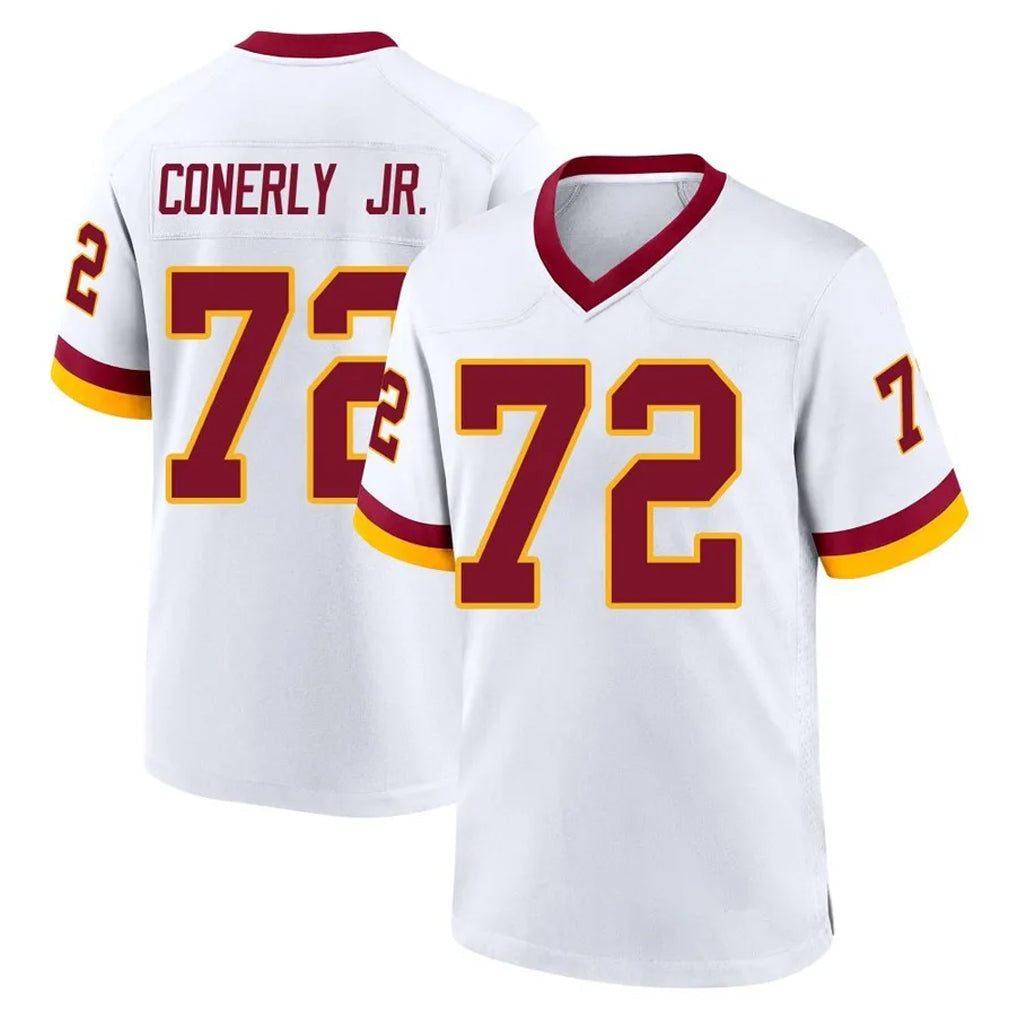 Johmsee W.Commanders #72 Josh Conerly Jr. Player White Home Game Stitched Jerseys