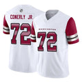 Johmsee W.Commanders #72 Josh Conerly Jr. Player White Vapor F.U.S.E. Limited Home Game Stitched Jerseys