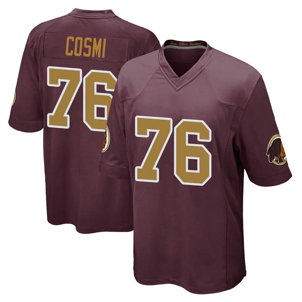 Johmsee W.Commanders #76 Sam Cosmi Player Burgundy Alternate Home Game Stitched Jerseys