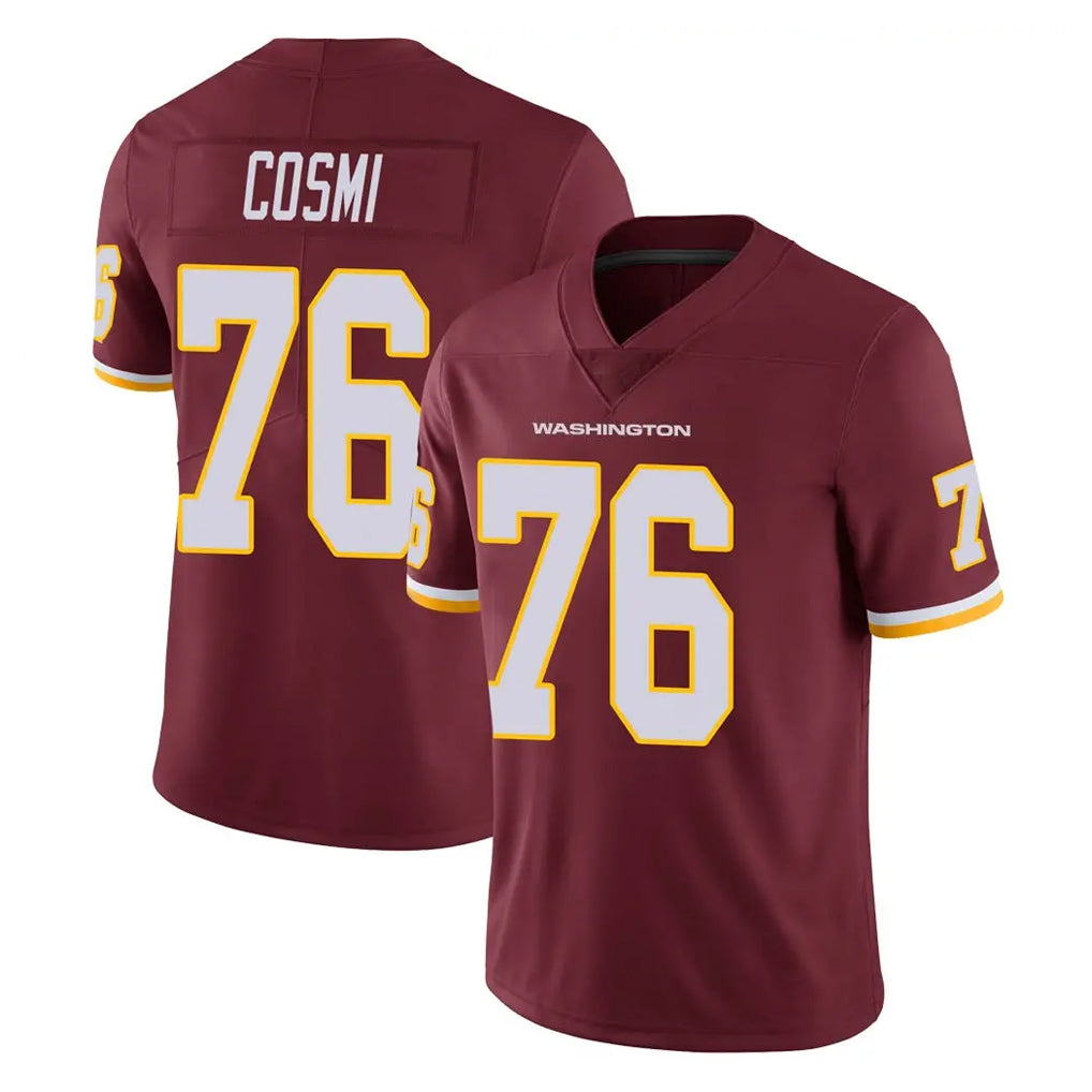 Johmsee W.Commanders #76 Sam Cosmi Player Burgundy Limited Team Color Vapor Untouchable Home Game Stitched Jerseys