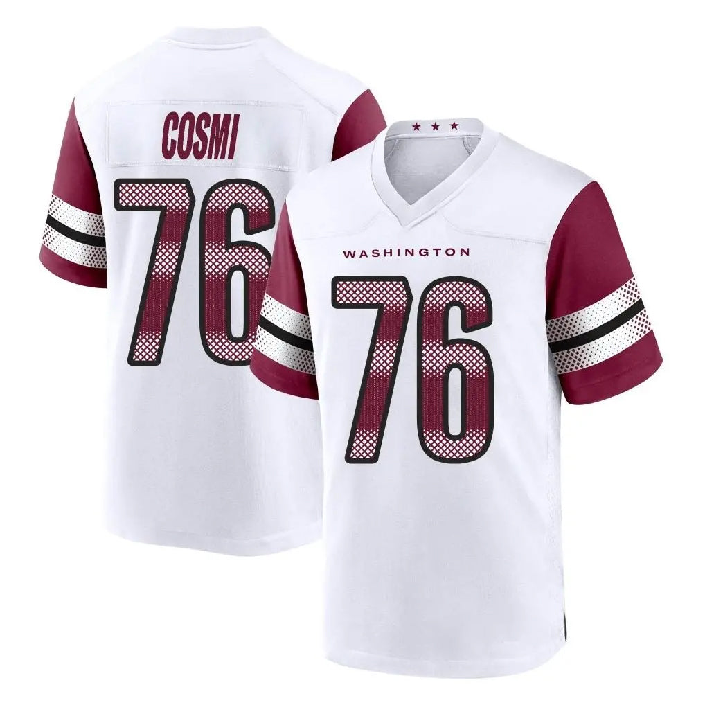 Johmsee W.Commanders #76 Sam Cosmi Player White Game Home Stitched Jerseys