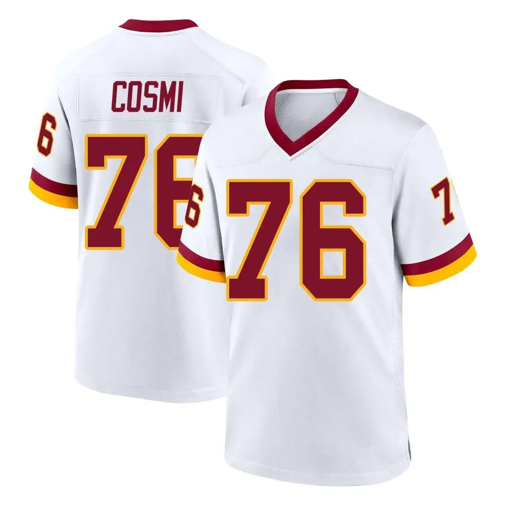 Johmsee W.Commanders #76 Sam Cosmi Player White Home Game Stitched Jerseys
