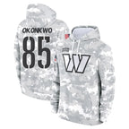 Johmsee W.Commanders #85 Chig Okonkwo Player Arctic Camo Limited Salute to Service Pullover Hoodies Game Stitched Jerseys