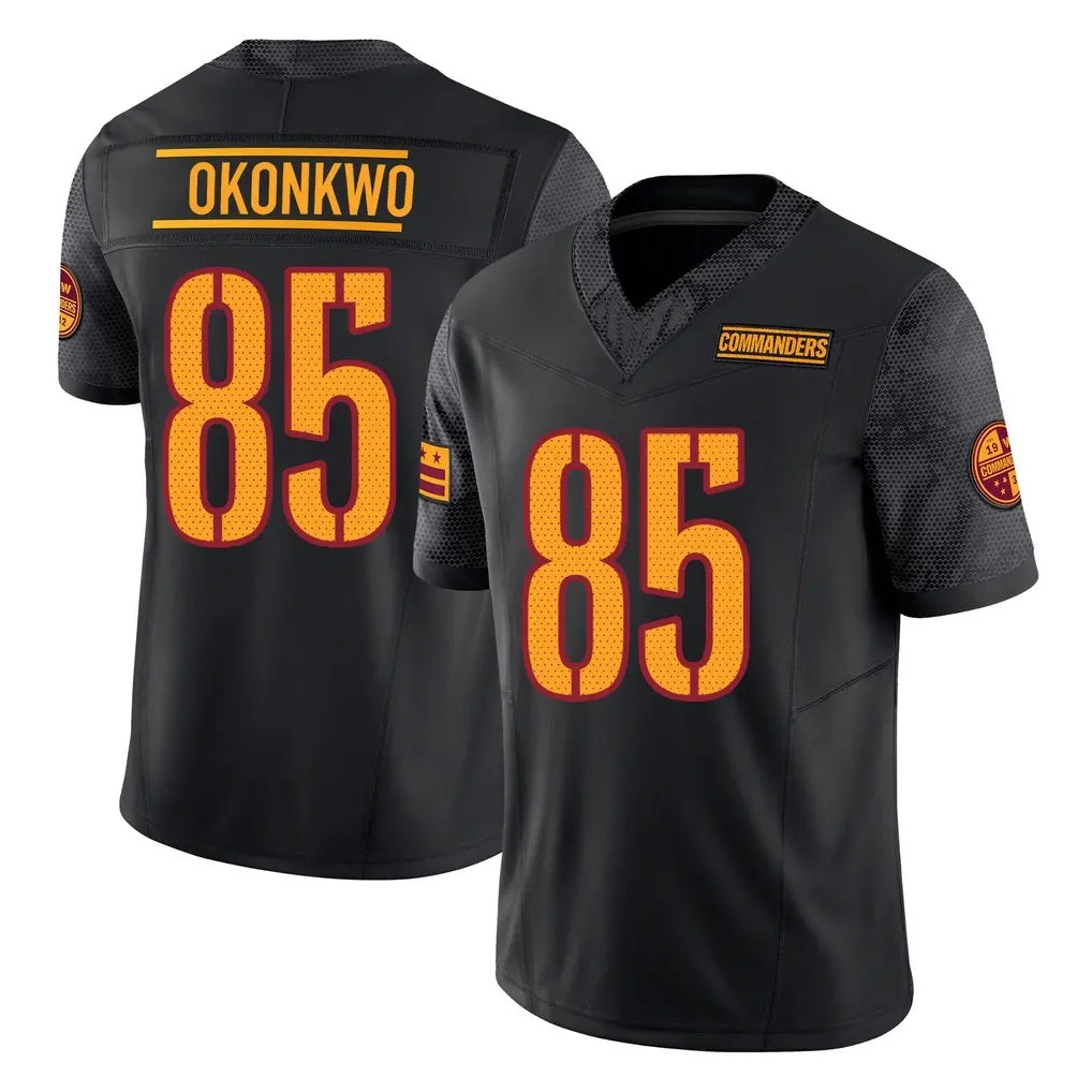 Johmsee W.Commanders #85 Chig Okonkwo Player Black Limited Vapor F.U.S.E. Home Game Stitched Jerseys