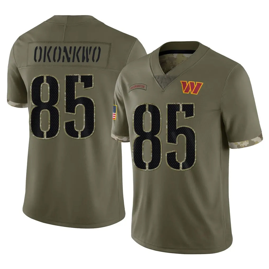 Johmsee W.Commanders #85 Chig Okonkwo Player Olive Salute To Service Limited Home Game Stitched Jerseys