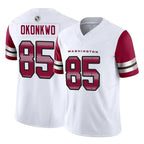 Johmsee W.Commanders #85 Chig Okonkwo Player White Vapor F.U.S.E. Limited Home Game Stitched Jerseys