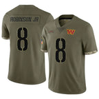 Johmsee W.Commanders #8 Brian Robinson Jr. Player Olive Salute To Service Limited Stitched Jerseys