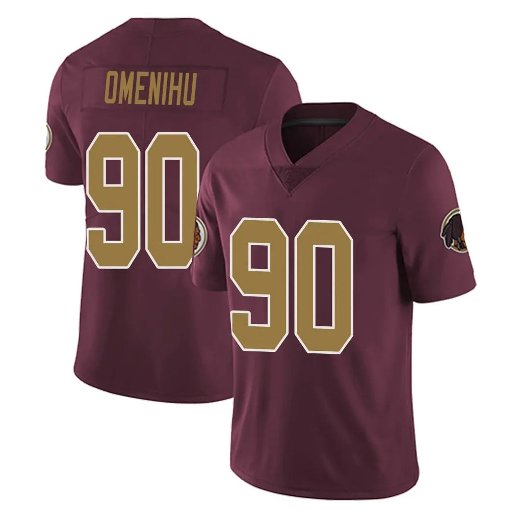 Johmsee W.Commanders #90 Charles Omenihu Player Burgundy Alternate Vapor Untouchable Home Game Stitched Jerseys