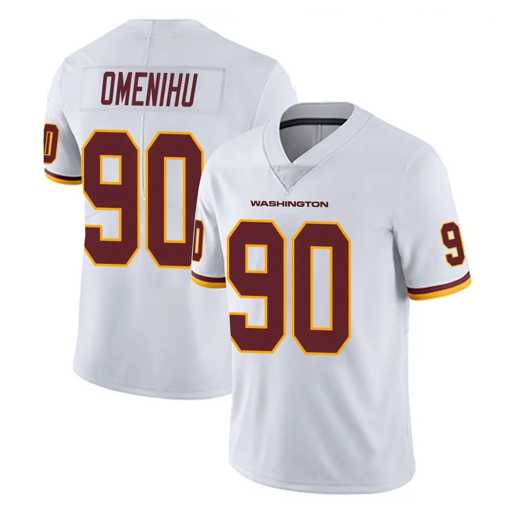 Johmsee W.Commanders #90 Charles Omenihu Player White Limited Vapor Untouchable Home Game Stitched Jerseys