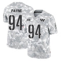 Johmsee W.Commanders #94 Daron Payne Player Arctic Camo Limited Salute To Service Home Game Stitched Jerseys