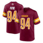 Johmsee W.Commanders #94 Daron Payne Player Burgundy Home Game Stitched Jerseys