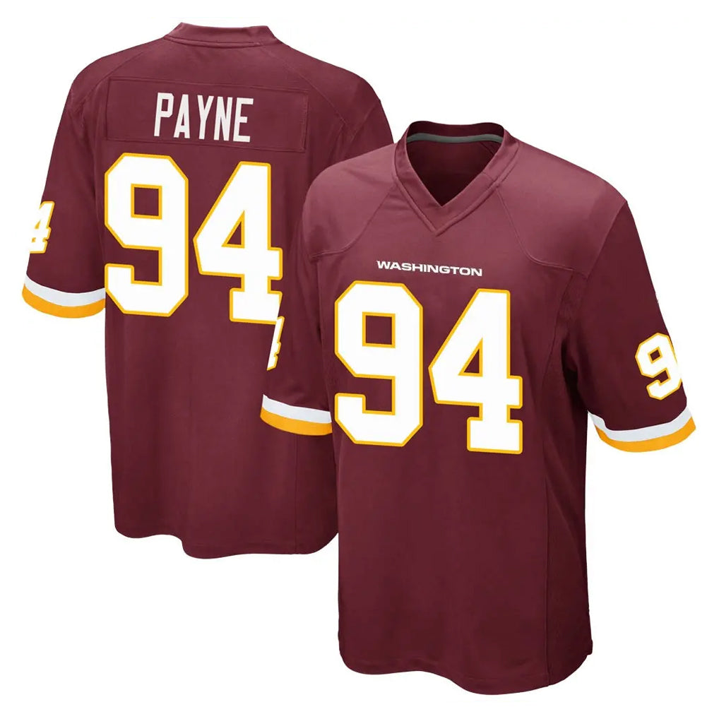 Johmsee W.Commanders #94 Daron Payne Player Burgundy Team Color Home Game Stitched Jerseys