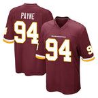 Johmsee W.Commanders #94 Daron Payne Player Burgundy Team Color Home Game Stitched Jerseys