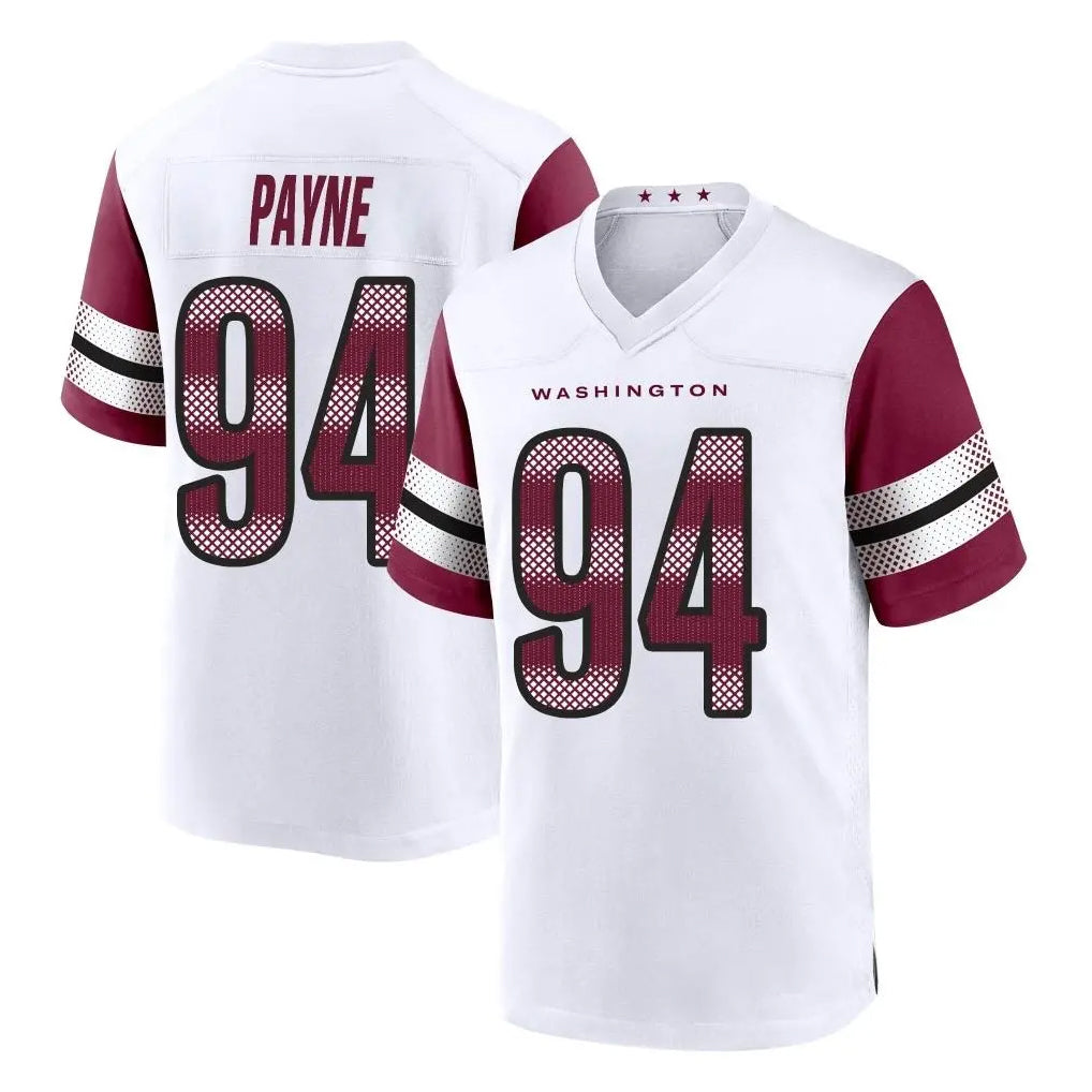 Johmsee W.Commanders #94 Daron Payne Player White Game Home Stitched Jerseys