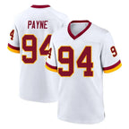 Johmsee W.Commanders #94 Daron Payne Player White Home Game Stitched Jerseys