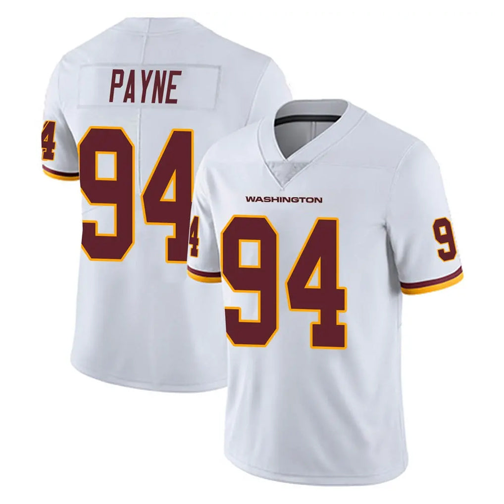 Johmsee W.Commanders #94 Daron Payne Player White Limited Vapor Untouchable Home Game Stitched Jerseys