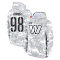 Johmsee W.Commanders #98 Odafe Oweh Player Arctic Camo Limited Salute to Service Pullover Hoodies Game Stitched Jerseys