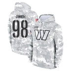 Johmsee W.Commanders #98 Odafe Oweh Player Arctic Camo Limited Salute to Service Pullover Hoodies Game Stitched Jerseys