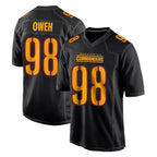 Johmsee W.Commanders #98 Odafe Oweh Player Black Carbon Fashion Home Game Stitched Jerseys