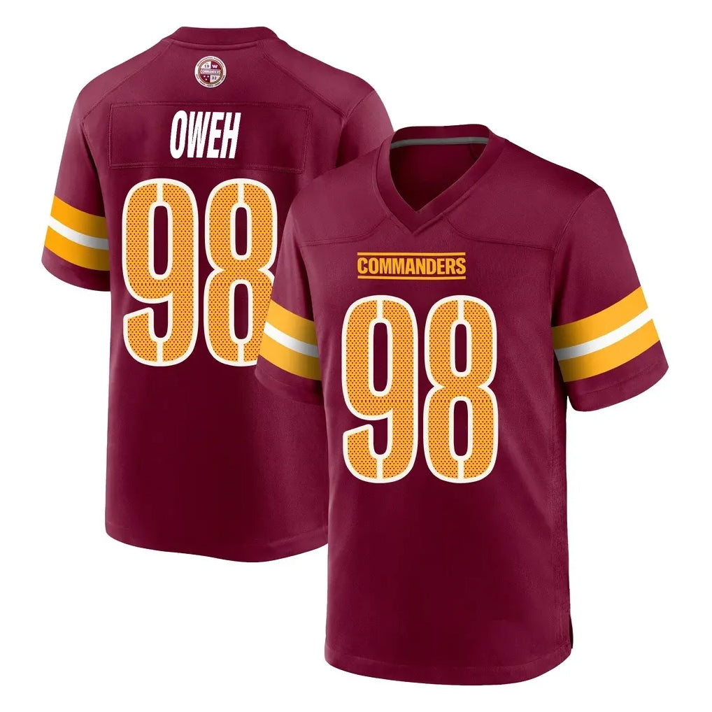 Johmsee W.Commanders #98 Odafe Oweh Player Burgundy Home Game Stitched Jerseys