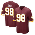 Johmsee W.Commanders #98 Odafe Oweh Player Burgundy Team Color Home Game Stitched Jerseys