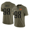 Johmsee W.Commanders #98 Odafe Oweh Player Olive Salute To Service Limited Home Game Stitched Jerseys