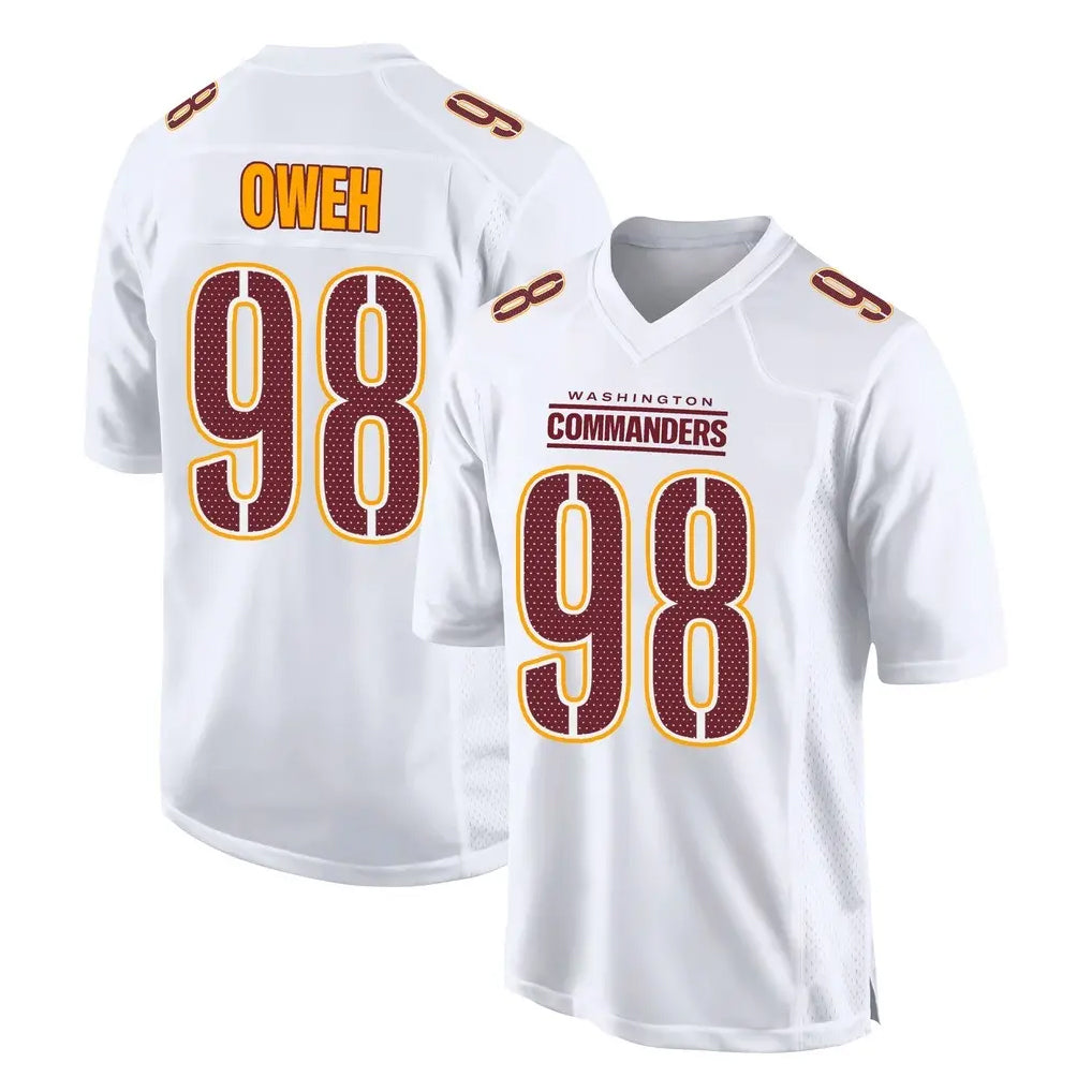 Johmsee W.Commanders #98 Odafe Oweh Player White Tundra Fashion Home Game Stitched Jerseys