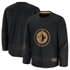 Johmsee W.Jets Black 2024 Military Appreciation Practice Jerseys