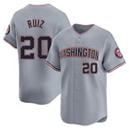 Johmsee W.Nationals #20 Keibert Ruiz Player Gray City Connect Elite Alternate Stitched Jerseys