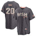 Johmsee W.Nationals #20 Keibert Ruiz Player Gray City Connect Stitched Jerseys