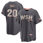 Johmsee W.Nationals #20 Keibert Ruiz Player Gray City Connect Stitched Jerseys
