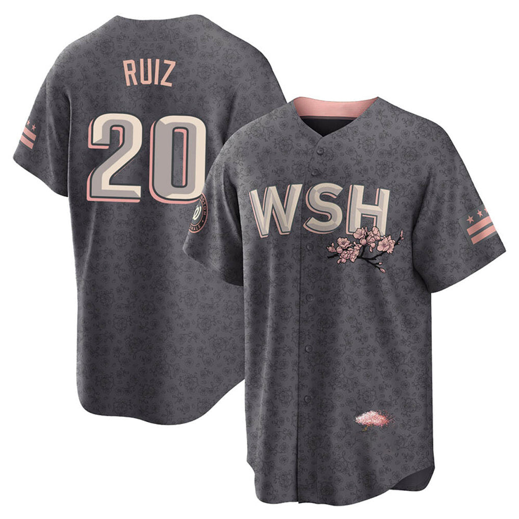 Johmsee W.Nationals #20 Keibert Ruiz Player Gray City Connect Stitched Jerseys