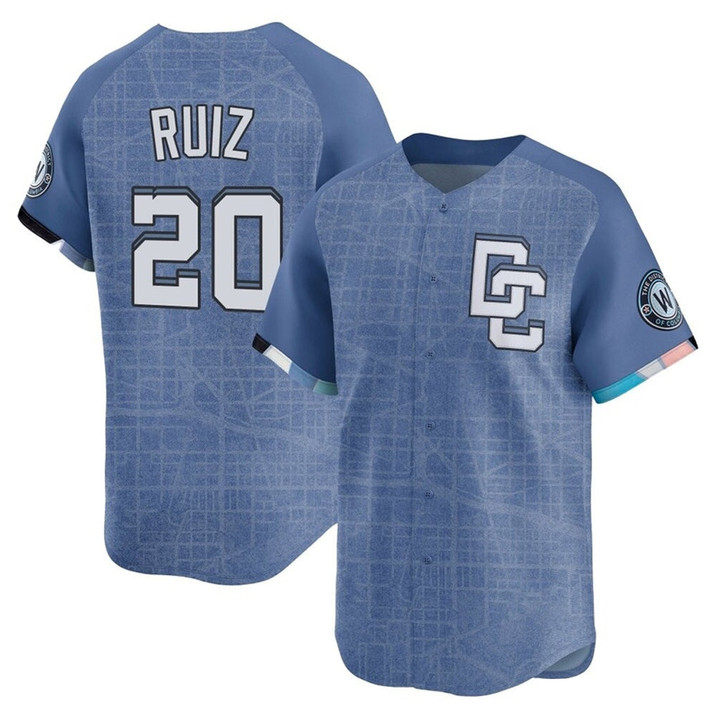Johmsee W.Nationals #20 Keibert Ruiz Player Light Blue Limited City Connect Stitched Jerseys