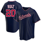 Johmsee W.Nationals #20 Keibert Ruiz Player Navy Replica Game Stitched Jerseys