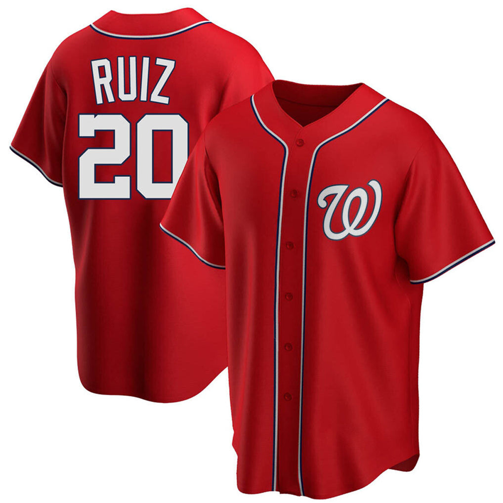 Johmsee W.Nationals #20 Keibert Ruiz Player Red Home Alternate Replica Jerseys