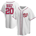 Johmsee W.Nationals #20 Keibert Ruiz Player White Game Stitched Jerseys
