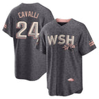 Johmsee W.Nationals #24 Cade Cavalli Player Gray City Connect Stitched Jerseys