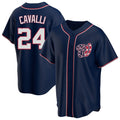 Johmsee W.Nationals #24 Cade Cavalli Player Navy Blue Replica Game Stitched Jerseys