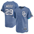Johmsee W.Nationals #29 James Wood Player Blue Limited City Connect Stitched Jerseys