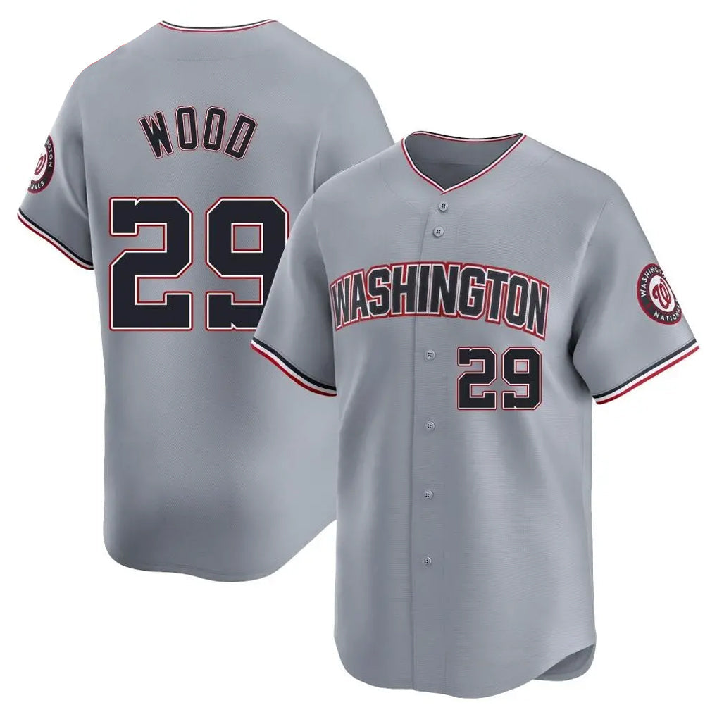Johmsee W.Nationals #29 James Wood Player Gray City Connect Limited Alternate Stitched Jerseys