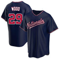 Johmsee W.Nationals #29 James Wood Player Navy Blue Replica Game Stitched Jerseys